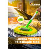 euroist Mikrofiber Oto Yıkama Mopu Uzun Saplı Teleskopik Araba Yıkama Fırçası, Araç Temizlik Mopu – 110 cm