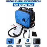 Eurokar 12V Dc Benzinli Portatif Jeneratör - 1300W 90A Akü Şarj Cihazı (Karavan, Tekne,vb.)
