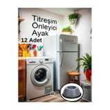 EUROLUXE 12 Adet Beyaz Eşya Altlığı Ayağı Çamaşır Bulaşık Makinası Buzdolabı Yükseltici ve Titreşim Önleyici