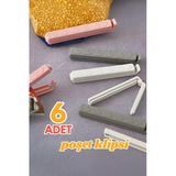 EUROLUXE 6’lı Poşet Klipsi Seti | Mutfak İçin Dayanıklı ve Yıkanabilir Paket Kapatma Mandalı