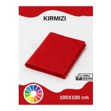 EUROLUXE Kırmızı Renk Metrelik Ince Keçe Kumaş Keçe 1 mm Aktivite Keçesi Renkli Keçe 1 Metre 100 cm x 100 cm