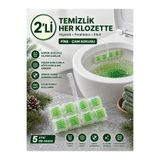 EUROLUXE Klozet Blok Çam Kokusu Tuvalet Temizleyici Askılı Hijyen Sağlayan Kireç Karşıtı Etkili Parfüm