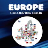Europe colouring book: National flags of Europe | 8.5 x 8.5 inches | 51 colouring pages | Gift for kids, teens and adults