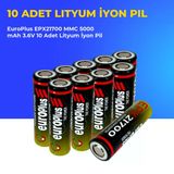 Europlus Epx21700 Mmc 5000 Mah 3.6V 10 Adet Lityum İyon Pil