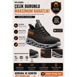 EUROSANTEX Yeni Nesil Spor İş Ayakkabısı (ES)– CE Belgeli | Yerli Üretim | Air Taban Teknolojili | Çelik Burun Koruma | Ortopedik Konfor