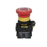 Eurowest 220V Led Işıklı Acil Stop Butonu 22Mm 1Nc ( 2 Adet)