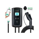 Ev Charger Mode 3 Duvar Tipi 3 Fazlı 32A 22 Kw Elektrikli Araç Şarj Istasyonu 5 Metre Kablo