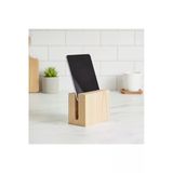 Ev Dekka Ahşap Minimalist Telefon Ve Tablet Standı - Masaüstü Tutucu - Doğal Ahşap Stant