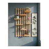 Ev Dekka Dekoratif Ahşap Duvar Rafı - Modern Çiçeklik Raf - 40X120 Cm Çok Amaçlı Duvar Rafı