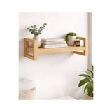 Ev dekka Doğal Masif Ahşap Kitaplık ve Dekoratif Duvar Rafı - 30x8x11 cm Modern Tasarım