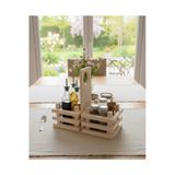 Ev Dekka Doğal Masif Ahşap Mutfak Düzenleyici 40X30 Cm - Tezgah Üstü Yağdanlık Baharatlık Standı