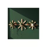 Ev Dekka Modern Yıldız Tasarım Masif Ahşap Duvar Rafı - 100X25 Cm Ham Ahşap Dekoratif Raf