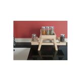 Ev Dekka Suya Dayanıklı Ahşap Piknik Masası Baharatlık Ve Düzenleyici 25X15 Cm