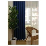 Ev Depo Home Taç Lacivert Düz Renk Pilesiz Fon Perde Ekstraforlu Düz Dikim Tek Kanat EVDADALCVRT004, Lacivert, 110 x 250