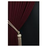 Ev Depo Home Taç Petek Dokulu Bordo Düz Renk 1/2 5 Normal Pileli Soft Fon Perde Normal Pile Tek Kanat EVDADABRD3002, Bordo, 100 x 260