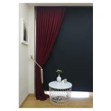 Ev Depo Home Taç Petek Dokulu Bordo Düz Renk 1/3 Sık Pileli Soft Fon Perde Sık Pile Tek Kanat EVDADABRD3001, Bordo, 100 x 250