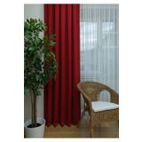 Ev Depo Home Taç Petek Dokulu Kırmızı Düz Renk Pilesiz Soft Fon Perde Ekstraforlu Düz Dikim Tek Kanat EVDADAKRMZ2004, Gri, 110 x 260