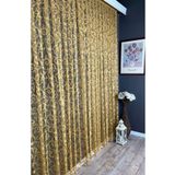 Ev Depo Home Taç Şal Desen 1/3 Sık Pile Tül Perde Tek Kanat SALDSNHRDLSIK, Hardal, 350 x 250