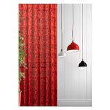 Ev Depo Home Taç Şal Desen 1/3 Sık Pile Tül Perde Tek Kanat TYC0M424UN168919174034325, Kırmızı, 80 x 260