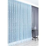 Ev Depo Home Taç Sık Pile Tül Perde Tek Kanat ORMETULBYKYLDZMVSIK, Mavi, 200 x 200