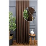 Ev Depo Home Taç Sütlü Kahve Düz Renk Fon Perde Pilesiz Düz Dikim Ekstrafor Büzgü Tek Kanat TYC7U4UTTN169297145837014, Sütlü Kahve, 100 x 260