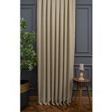 Ev Depo Home Taç Taş Rengi Petek Kadife Dokulu Fon Perde 1/2.5 Normal Pile TAS001NORMAL, Taş, 130 x 270