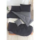 Ev & Ev Home EP-015193 Siyah-Füme Çift Kişilik Nevresim Takımı