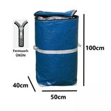 Ev-İş Branda Taşıma Çuvalı 50X40 100Cm Fermuarlı Ve Cepli 170Gr.tekstil Çuvalı- (Lacivert)