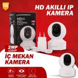 Ev Kamerası, WiFi Mobil Kontrollü Akıllı Kamera, Bebek Kamerası, Gece Görüşlü Geniş Açılı Hareket Takipli Güvenlik Kamerası 2MP 1080P