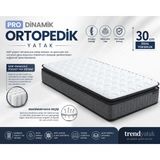 Ev Merkez Pro Dinamik Tam Ortopedik Pocket Yaylı Yatak 30 cm Yüksek Konforlu Anti Alerjik Hava Kanallı Tek Kişilik - Beyaz - Gri - 90 x 190 cm