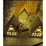 Ev Mumluk , dekoratif mumluk, hediyelik eşyalar (. 1 adet) - Beyaz - Gri
