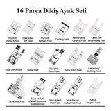 Ev Tipi Aile Dikiş Dikme Makinesi 16 Parça Ayak Seti