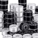Ev Tipi Aile Dikiş Makinası 30 Adet Siyah Beyaz Iplikli Plastik Masura - Çok Renkli