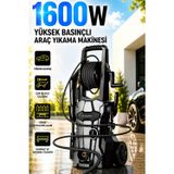 Ev Tipi Araç Yıkama Makinesi Kablolu Evde Oto Yıkama Cihazı 1600W 75 Bar Basınçlı Su