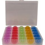 Ev Tipi Dikiş Makine Renkli Plastik Masura Kutulu + Kutulu Mezura Hediyeli Singer - Janome - 25 Adet Nova - PLASTİK RENKLİ