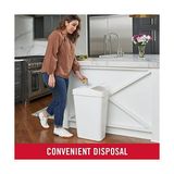 Ev ve Mutfak Için Salıncak Üstü Çöp Kutusu, Kolay Erişim Imha ve Kapaklı Ince Modern Çöp Kutusu, 12,2 Galon Kapasite, Beyaz - Option-1 - 001-Renkli