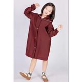 Eva Bordo Pratik Trend Çocuk Yağmurluğu Unisex 8- 12 Yaş Bordo Standart