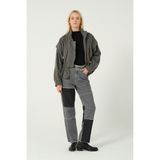 Eva Clothing Kadın Gri Yün Karışımlı Kaşe Mont 1234621EVA-1 - XL