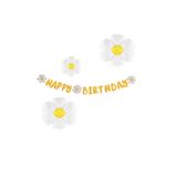 Eva Happy Bırthday,Papatya Folyo Balon Seti