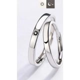 Eva Jewelry Ay Ve Yıldız 2li Set Gümüş Kaplama Ayarlanabilir Çift Alyans Yüzük