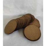 Eva Lazer Toptan 50 Adet 8x8 cm 3mm MDF Yuvarlak Magnet Tahtası Naturel Ahşap Düz Desenli