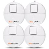 EVA LOGIK Modern ultra ince pencere alarmı, yüksek sesli, 120 dB alarm ve titreşim sensörlü, neredeyse her pencereyle uyumlu, cam kırılma alarmı, ev, ofis, yurt odası için mükemmel - 4 paket