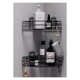 EVA METAL TASARIM Yapışkanlı 2 li set Banyo Köşeliği Köşe Rafı Duş Şampuanlık Duvar Düzenleyici Organizer Raf