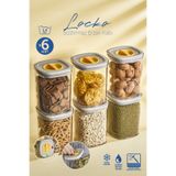 Eva Mia 6x Adet Şeffaf Locko Sızdırmaz Saklama Kabı 1,4LT & Erzak Kabı