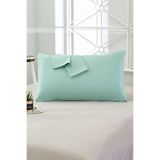 EVA Mint Renkli Pamuklu Ranforce Kumaş Kapaklı Yastık Kılıfı 2 Adet 50x70 Cm