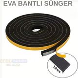Eva Neopren Conta Sünger Bantlı Sızdırmazlık Bandı 10Mm Kalınlıkta 15Mmx10mt