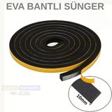 Eva Neopren Conta Sünger Bantlı Sızdırmazlık Bandı 10Mm Kalınlıkta 50Mmx10mt