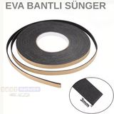 Eva Neopren Conta Sünger Bantlı Sızdırmazlık Bandı 3Mm Kalınlıkta 30Mmx20mt