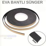 Eva Neopren Conta Sünger Bantlı Sızdırmazlık Bandı 5Mm Kalınlıkta 10Mmx20mt