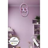 Eva Pembe Kumandalı 3 Renk Modern Sarkıt LED Avize